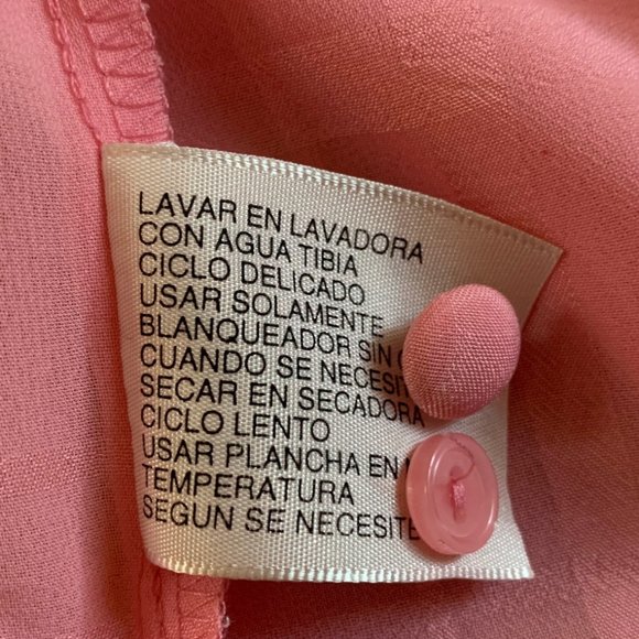 Liz Baker Pink Sheer Blouse with 2 Shells Size 14 - Picture 11 of 16